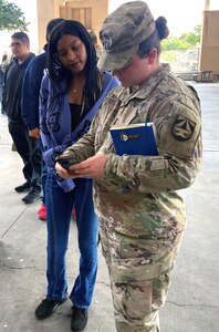 Army Captain teaching prospect.