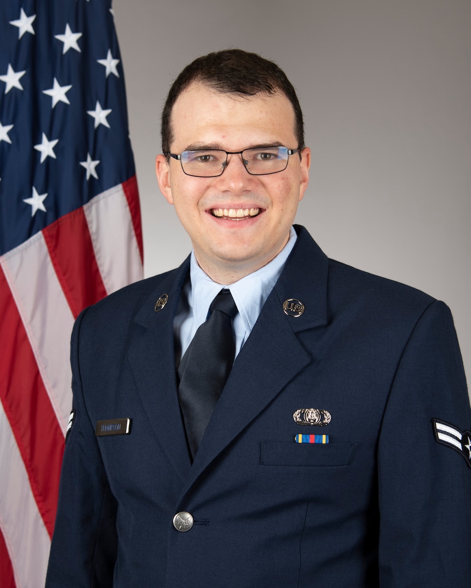 A1C Ben Thompson, official photo, service dress