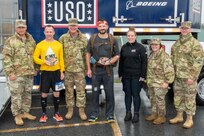 The Pennsylvania National Guard and the USO hosted the 12th Annual March for the Fallen at Stricker Field, Fort Indiantown Gap, Pa., Sept. 23. Conducted annually, March for the Fallen is opportunity for military and civilian communities to come together and honor the memory of fallen service members who made the ultimate sacrifice in defense of this great nation. This year more than 300 marchers braved strong winds and heavy rains from Tropical Storm Ophelia as they hit the course for multiple events – 28- and 14-mile marches, 5-kilometer run/walk, or a 28-mile hand cycle race. (Pennsylvania National Guard by Wayne V. Hall)