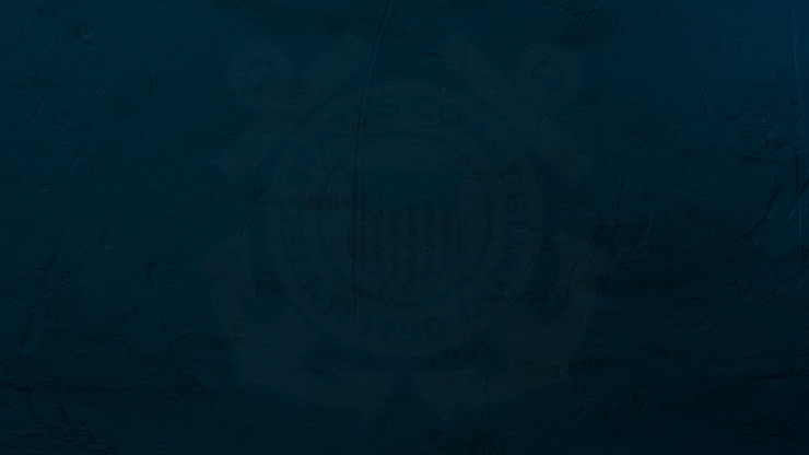 Blue background with transparent USCG logo