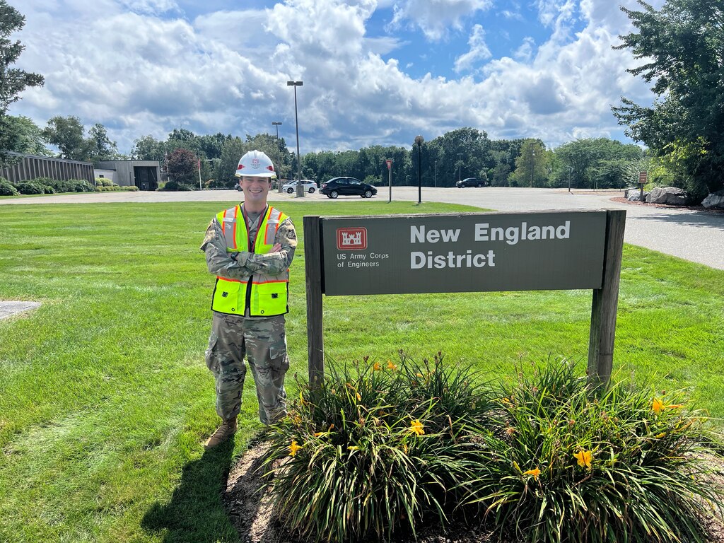 Cadet Leo Puntillo spent a month with the U.S. Army Corps of Engineers, New England District learning about engineering in the U.S. Army.
