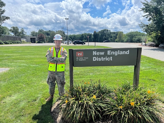 Cadet Leo Puntillo spent a month with the U.S. Army Corps of Engineers, New England District learning about engineering in the U.S. Army.