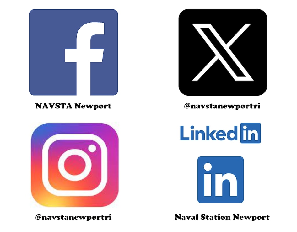 Please follow Naval Station Newport on its official social media channels for the latest news, information, and events taking place at the installation and in its community. All of our official social media sites are registered with the Chief of Information (CHINFO).