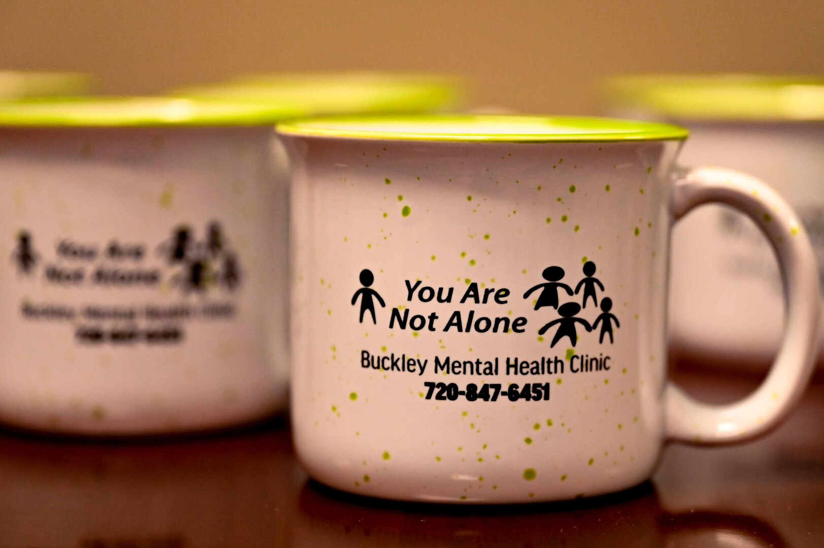 Cup is displayed on table