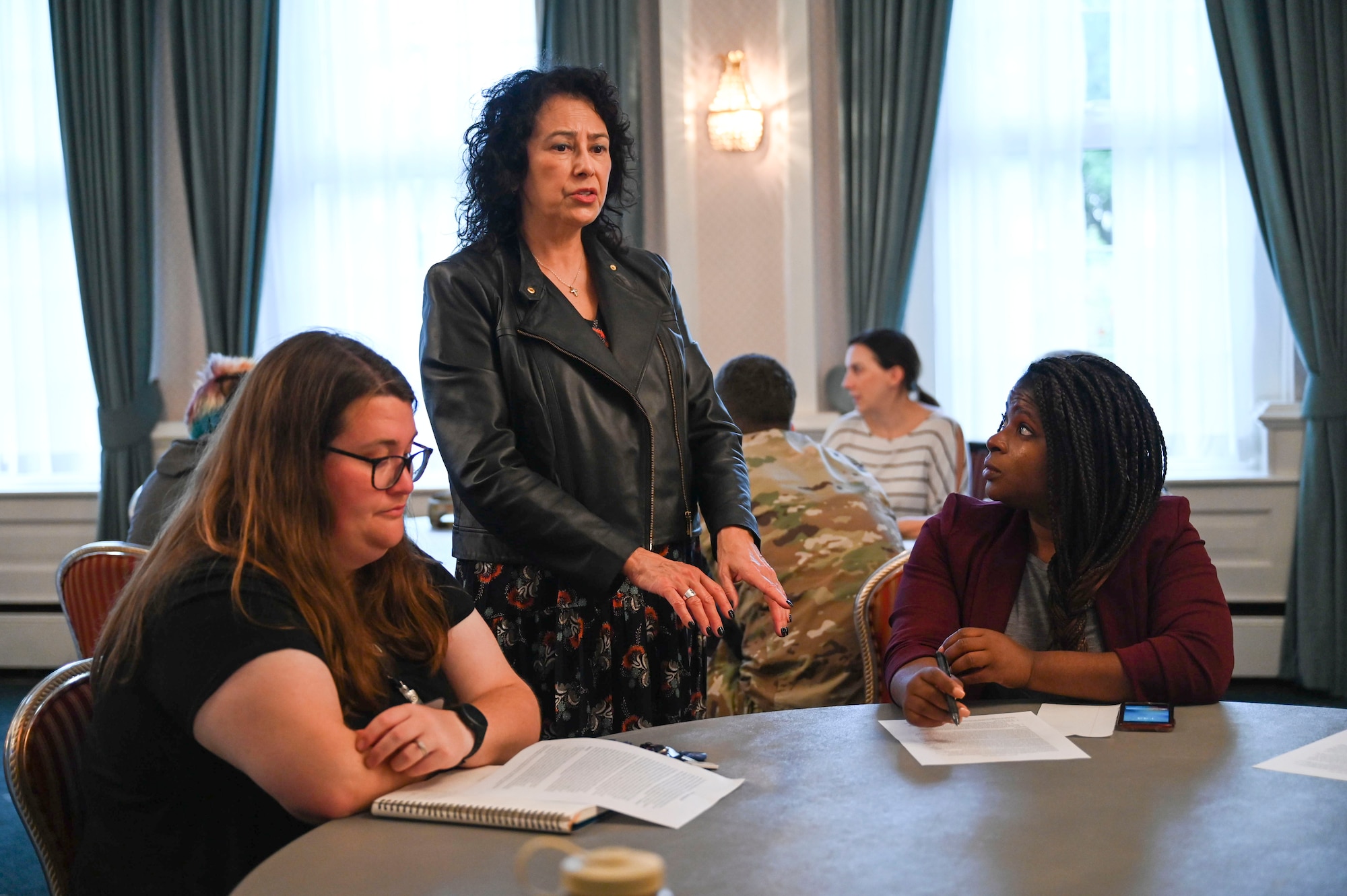 The groups discussed stories and incidents of military sexual assault survivors.