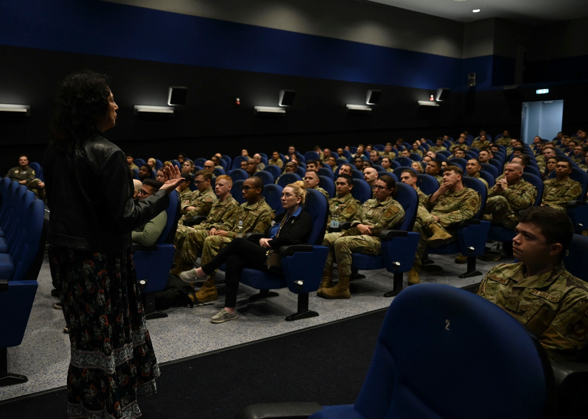 Firmin shared personal experiences while serving in the Air Force, and called for Airmen to take action in creating a safe community throughout the installation.