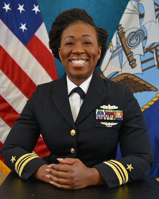 230927-N-N0443-0002 Meridian, Miss. (Sept. 27, 2023) Official portrait of Lt. Cmdr. Shanique Green. (U.S. Navy Photo)