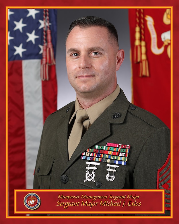 Sgt. Maj. Michael J. Exlos, Manpower Management sergeant major