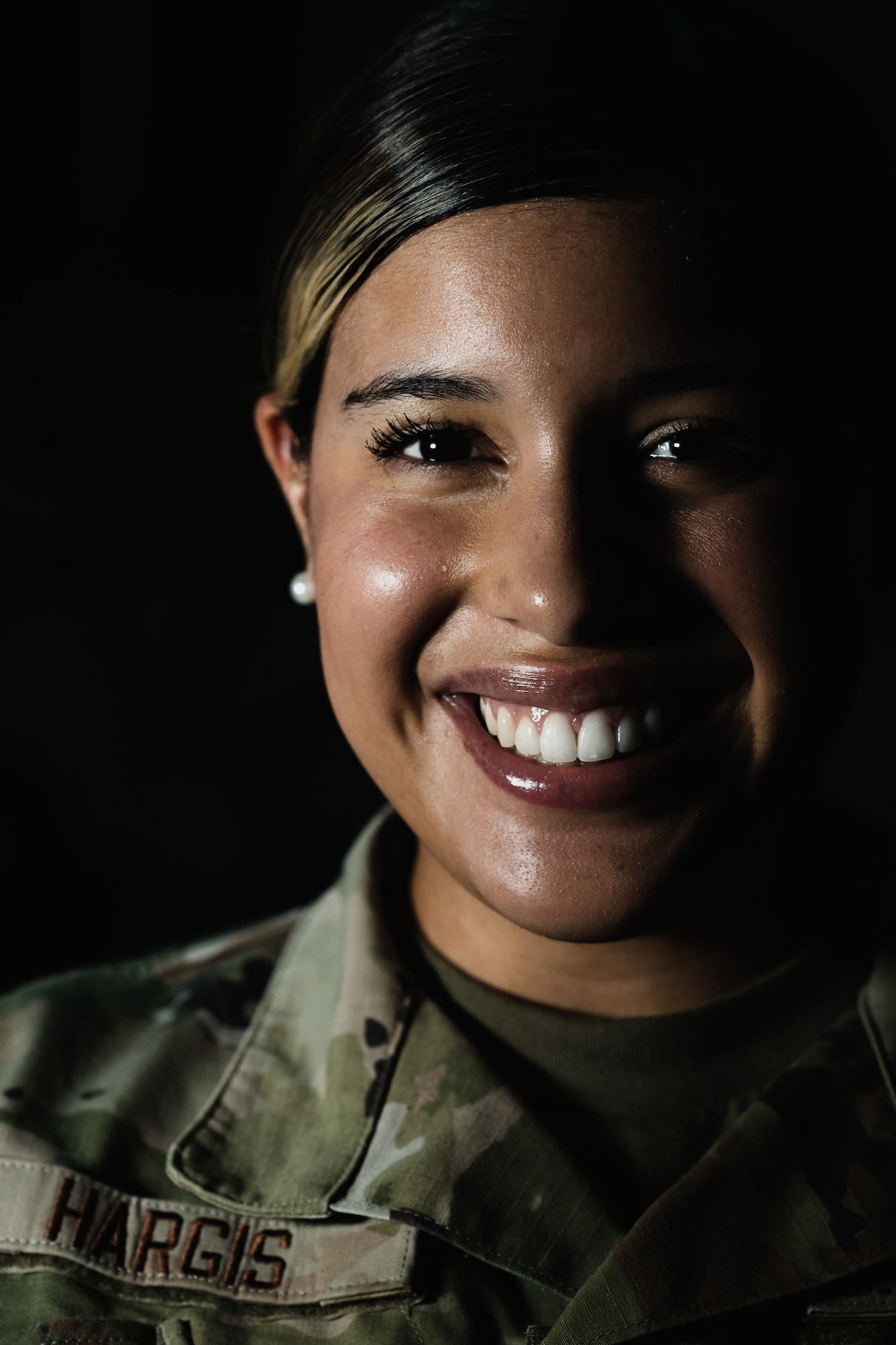 Hargis is continuing a legacy of service, following her father’s career as an Airmen and her mother’s service to the chapel. (U.S. Air Force photo by Airman 1st Class Zachary Foster)