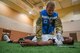 An Airman from the 341st Medical Group treats a simulated casualty during Ready EAGLE II, a training exercise held biennially at Malmstrom Air Force Base, Mont., Sept. 21, 2023. Prior to the exercise, the Ready EAGLE II contractor provided hands-on training and tabletop exercise for 341 MDG’s command, field response and decontamination teams. (U.S. Air Force photo by Senior Airman Breanna Christopher Volkmar)