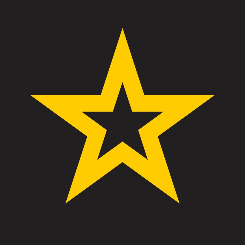 Yellow star with black background