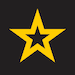 Yellow star with black background