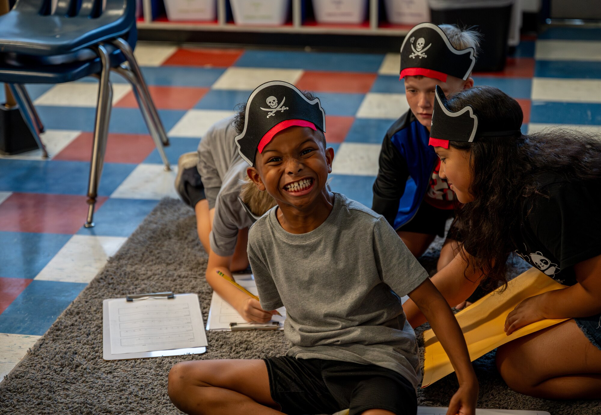 Children participate in an activity