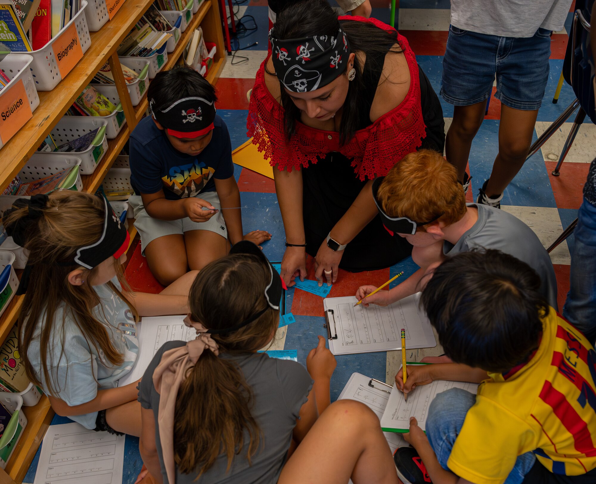 Children participate in an activity