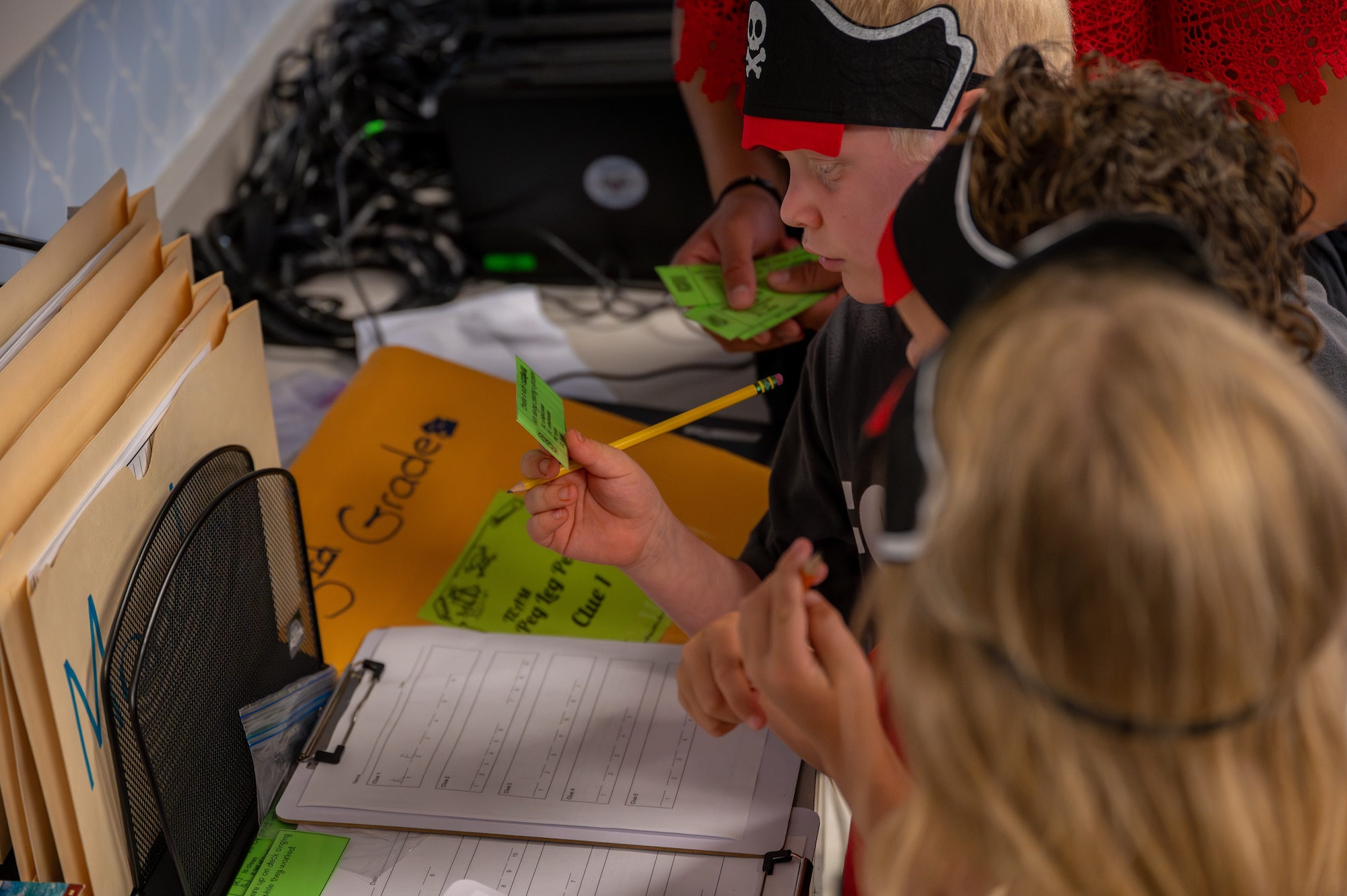 Children participate in an activity