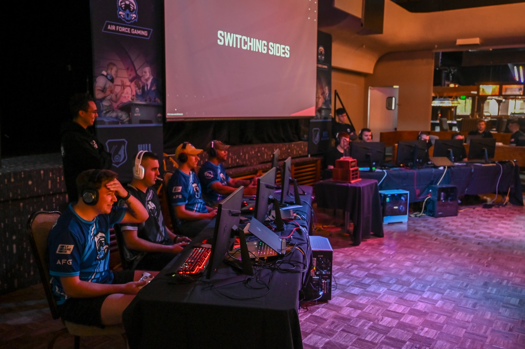 Airmen compete at the Western Regional Esports Invitational Sept. 22, 2023 at Hill Air Force Base, Utah. The tournament is the first ever Air Force Gaming event where bases from around the world came to compete. (U.S. Air Force photo by Cynthia Griggs)