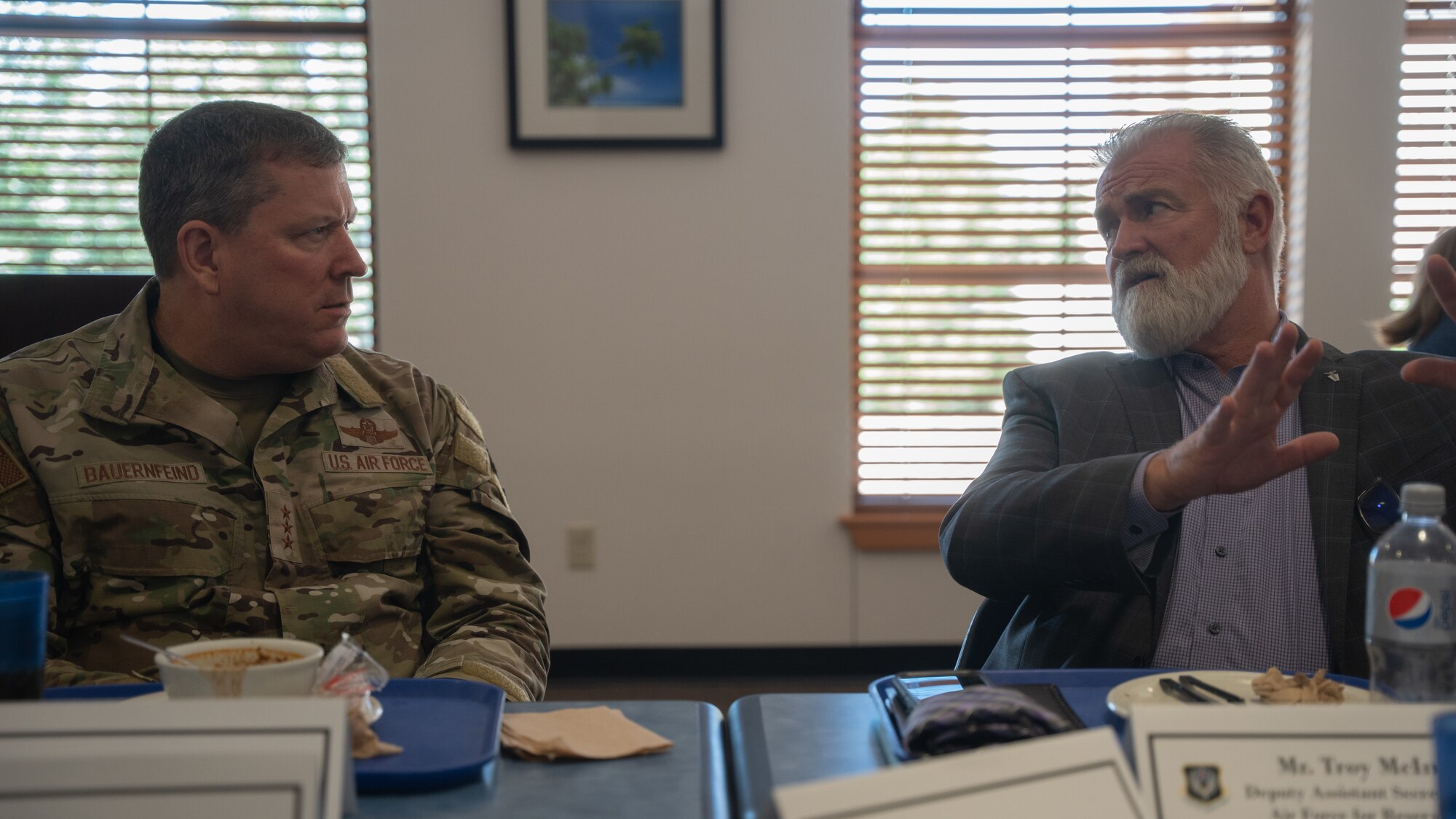 Air Force senior leaders discuss medical challenges at Cannon Air Force Base.