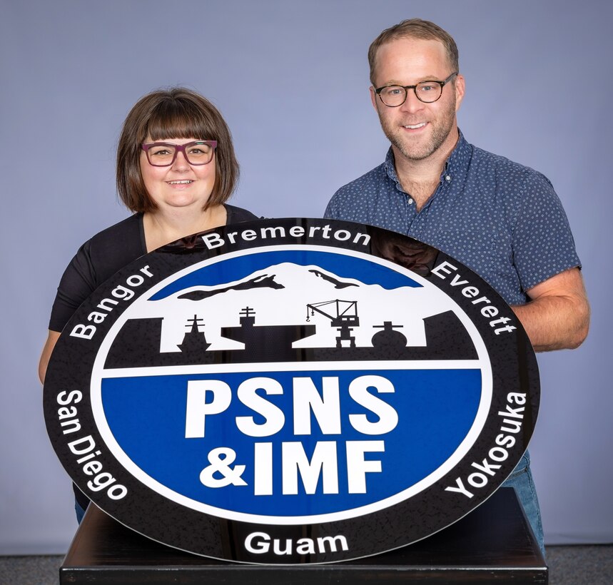Jacquelynne Rase, operations and budget supervisor, Shop 31, Inside Machine Shop, and Chris McKay, planner analyst, Code 130, Quality Assurance, serve as the new PSNS & IMF SOUND ERG co-chairs. (U.S. Navy photo by Jeb Fach)