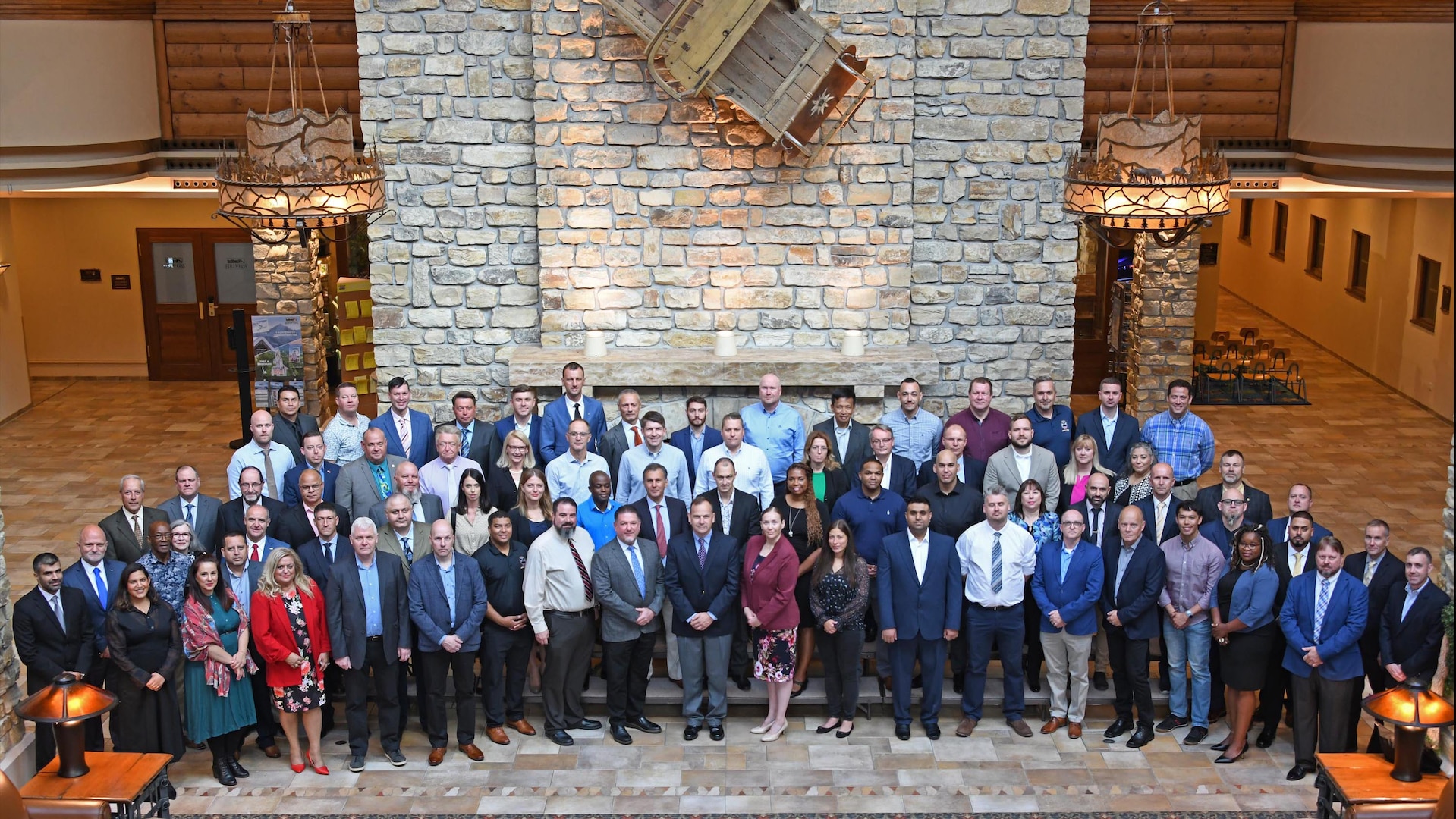 a large group posed for a photo