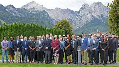 a large group posed for a photo