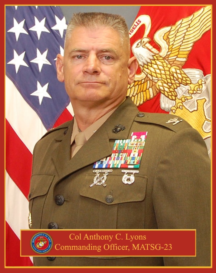 Colonel Anthony C. Lyons Official Biography Photo