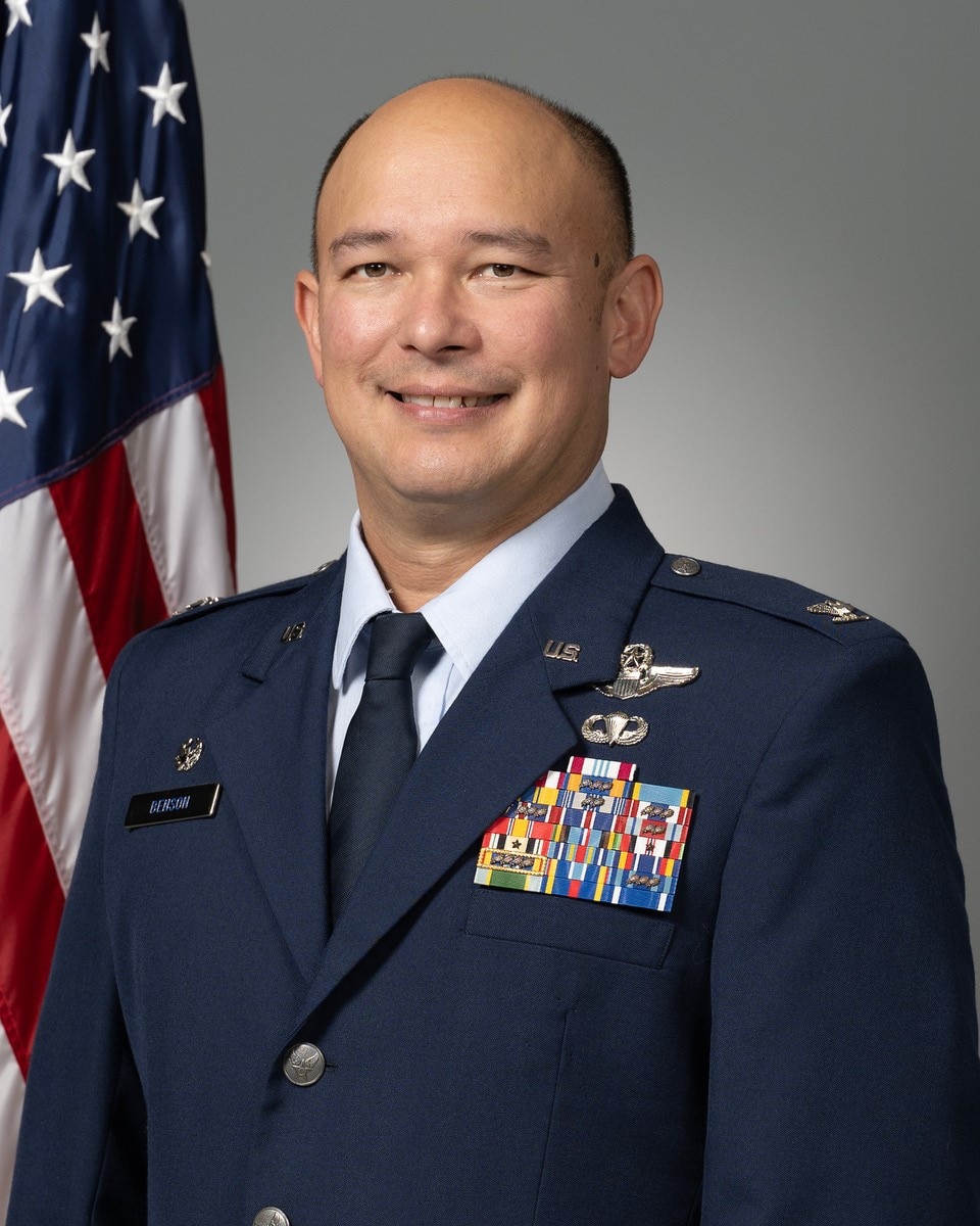Man in service blue uniform
