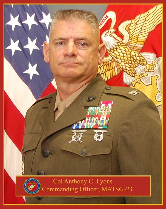 Colonel Anthony C. Lyons Official Biography Photo