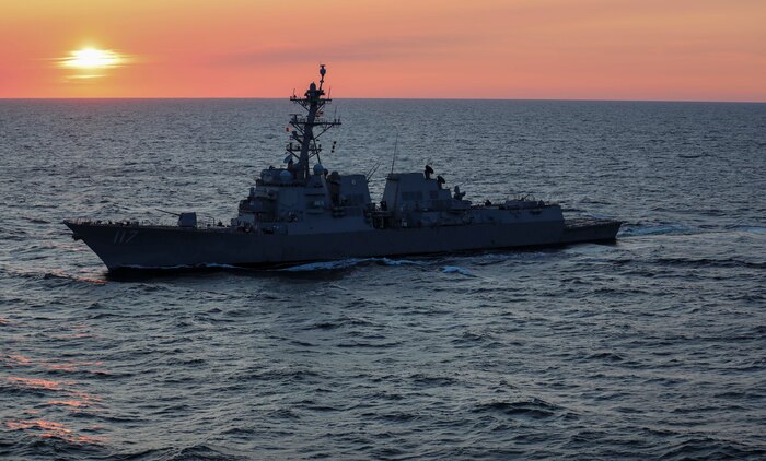 BALTIC SEA (June 9, 2023) The Arleigh Burke-class guided-missile destroyer USS Paul Ignatius (DDG 117) stand watch as the ship sails the Baltic Sea as part of exercise Baltic Operations 2023 (BALTOPS 23), June 9, 2023. BALTOPS 23 is the premier maritime-focused exercise in the Baltic Region. The exercise, led by U.S. Naval Forces Europe-Africa, and executed by Naval Striking and Support Forces NATO, provides a unique training opportunity to strengthen combined response capabilities critical to preserving freedom of navigation and security in the Baltic Sea. (U.S. Navy photo by Mass Communication Specialist 1st Class Zac Shea)