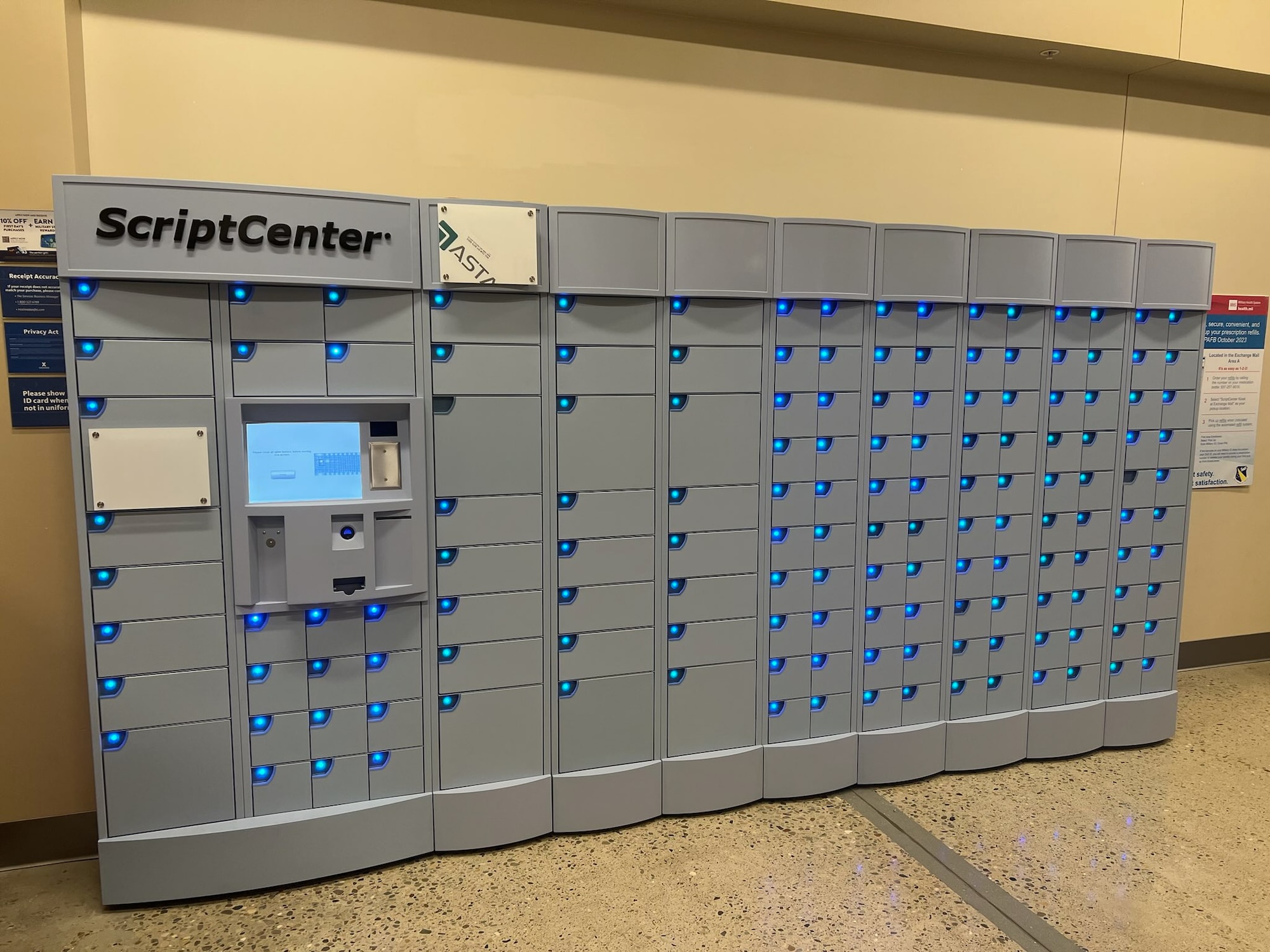 The new ScriptCenter kiosk is located in the main hallway between the commissary and Main Exchange on Wright-Patterson Air Force Base, Ohio. It will be available for use after Oct. 4.
