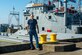 ay DeHart, 733d Mission Support Group harbormaster, stands in front of the soon to be redesignated LCU-2011, USAV Chicahominy to USAV Wilson Wharf at Joint Base Langley-Eustis, Virginia, Sept. 5, 2023.