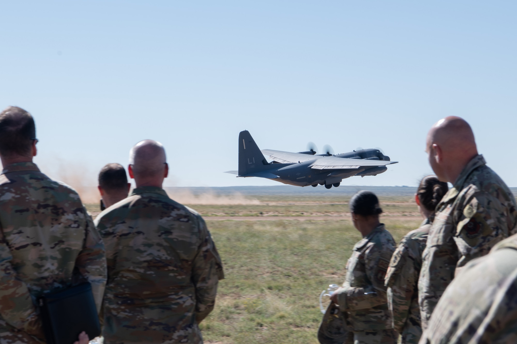 An MC-130J Commando II assigned to the 9th Special Operations Squadron takes off at Melrose Air Force Range, Melrose, N.M.