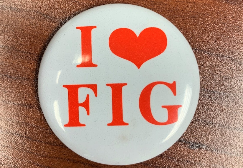 A pin that was made in 1995 during a campaign by members of the local community and Pennsylvania’s Congressional delegation to try to convince the Base Realignment and Closure Commission not to close the installation. (Pennsylvania National Guard photo by Capt. Michael Sprowles)