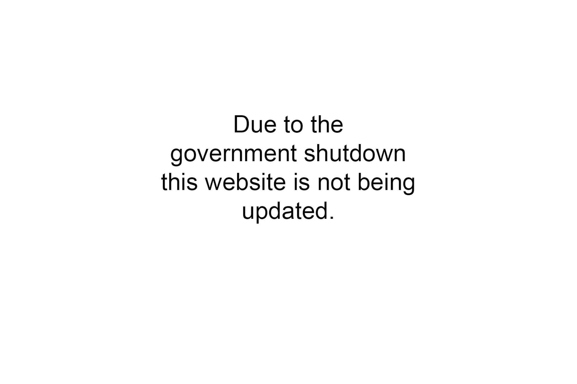 Due to the government shutdown this website is not being updated.