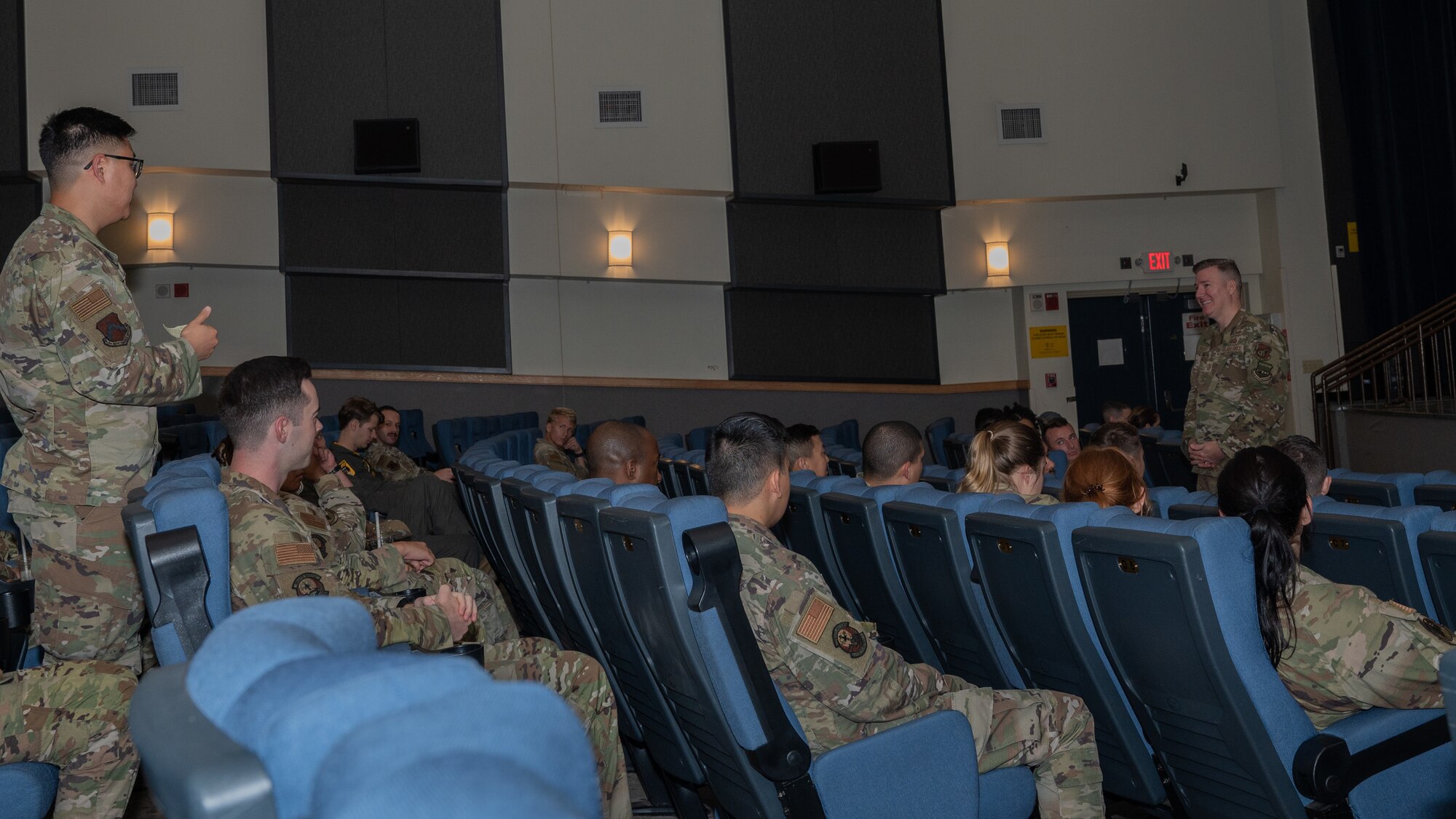 7th Air Force commander and command chief meet and speak with Airmen during mission immersion at Kunsan Air Base