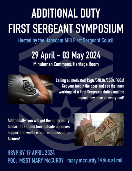 Flyer for first sergeant event