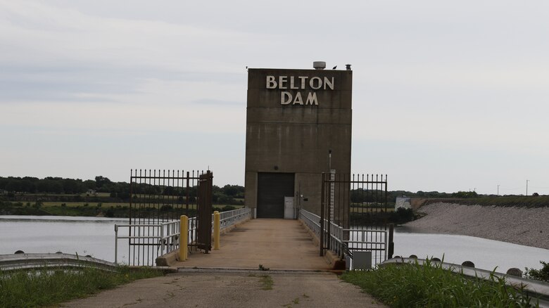 View of the overlook at Belton Lake from the dam tower.