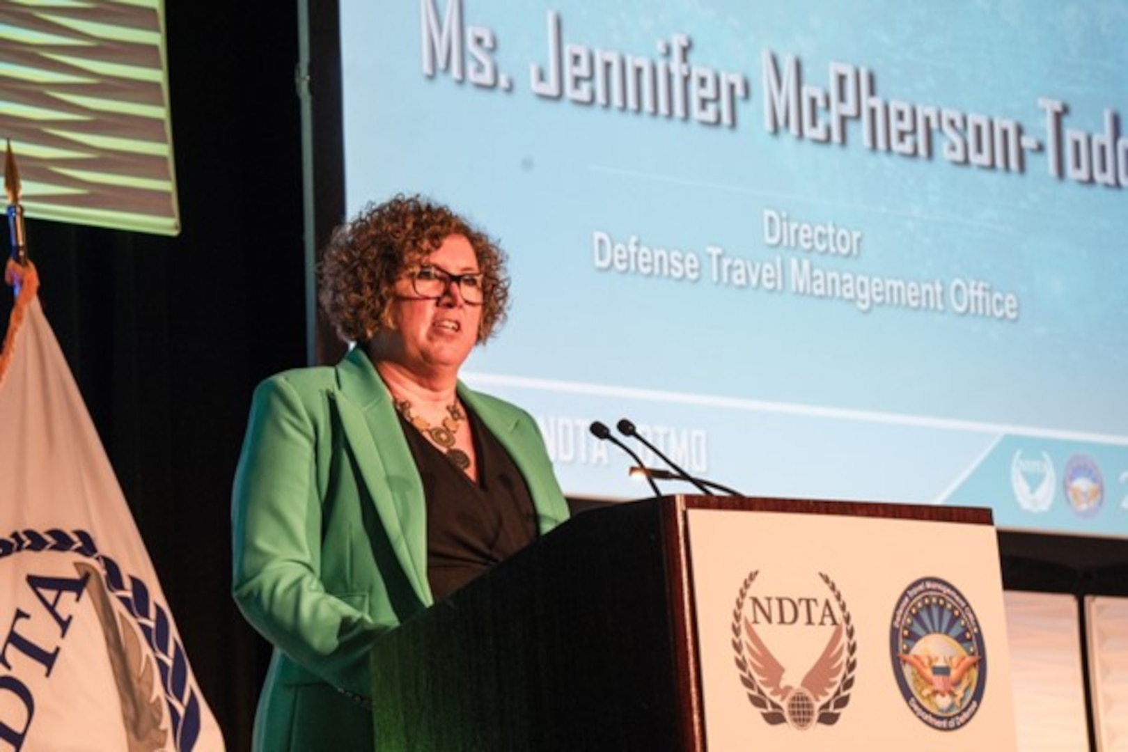 Defense Travel Management Office Director, Jennifer McPherson-Todd at GovTravels 2024.