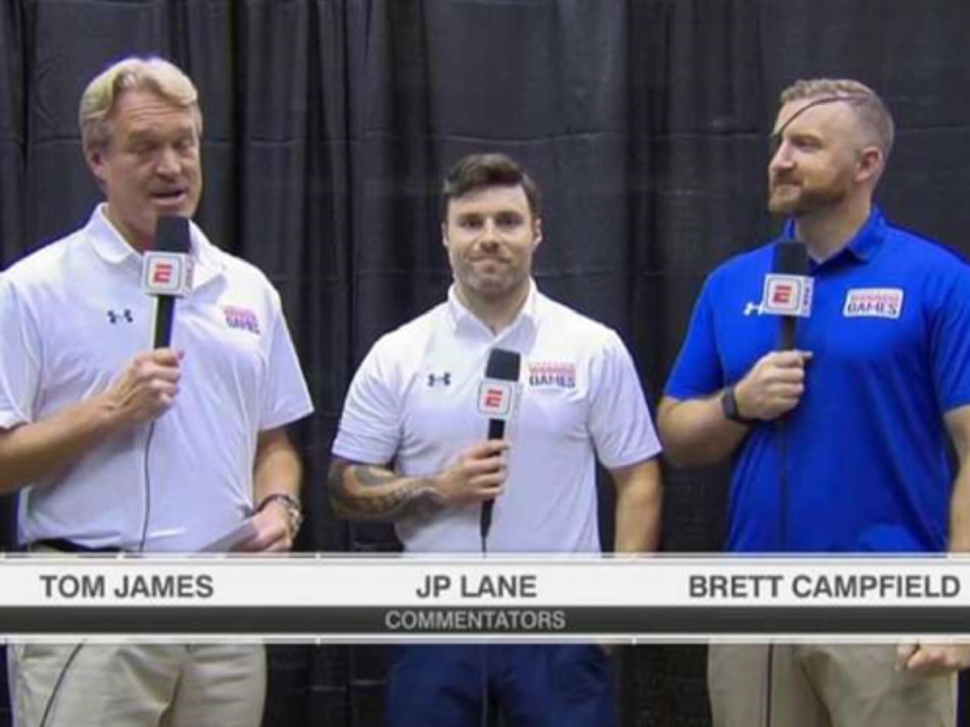Retired. Spc. JP Lane as a commentator on ESPN at the 2022 Department of Defense Warrior Games.