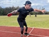 Ret. Army Spc. JP Lane in the discus competition at the 2024 Army Trials.