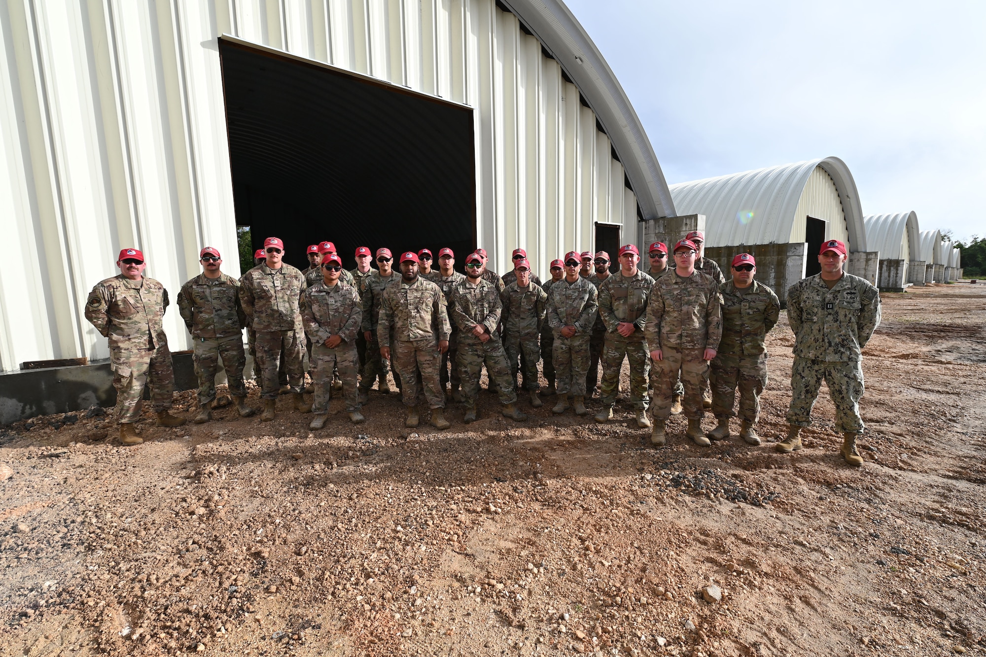 Airmen pose for a group photo.