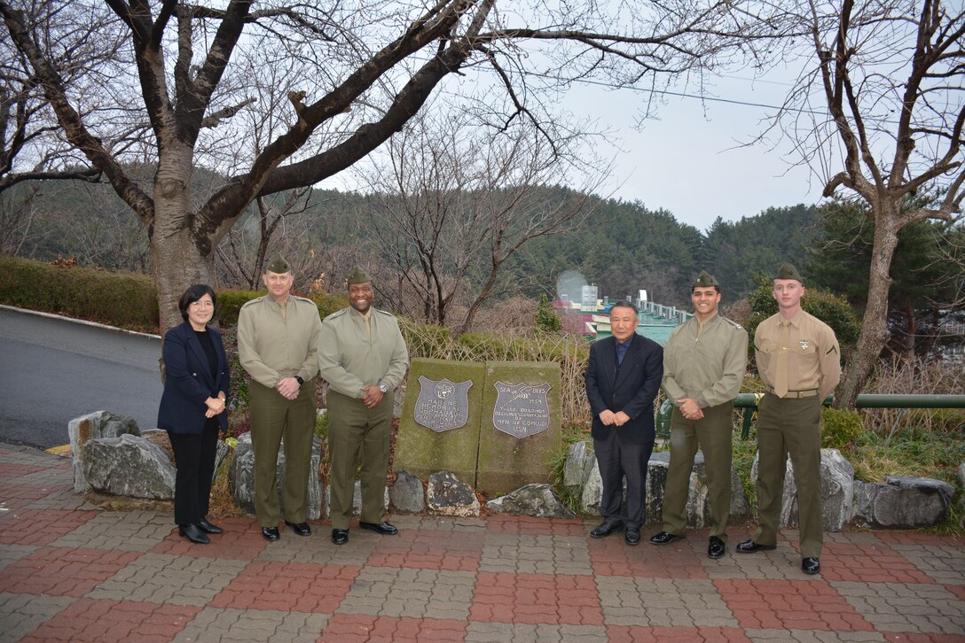 Brig. Gen. Kelvin Gallman, 1st Marine Aircraft Wing Assistant Wing Commander, and Col. Ronnie Michael, Camp Mujuk Commanding Officer, tour the Pohang Sunrin Aeyukwon, an orphanage founded by U.S. Marines during the Korean War on March 14, 2024. Brig. Gen Gallman visited the orphanage after the conclusion of Freedom Shield 24, the largest bilateral exercise between the U.S. and Republic of Korea militaries on the Korean peninsula.