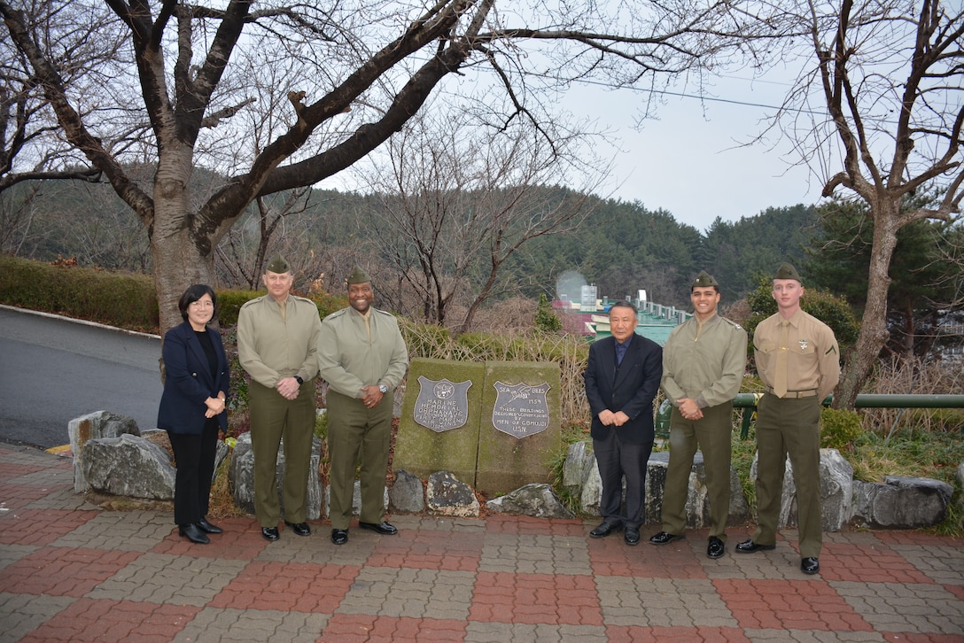 Brig. Gen. Kelvin Gallman, 1st Marine Aircraft Wing Assistant Wing Commander, and Col. Ronnie Michael, Camp Mujuk Commanding Officer, tour the Pohang Sunrin Aeyukwon, an orphanage founded by U.S. Marines during the Korean War on March 14, 2024. Brig. Gen Gallman visited the orphanage after the conclusion of Freedom Shield 24, the largest bilateral exercise between the U.S. and Republic of Korea militaries on the Korean peninsula.