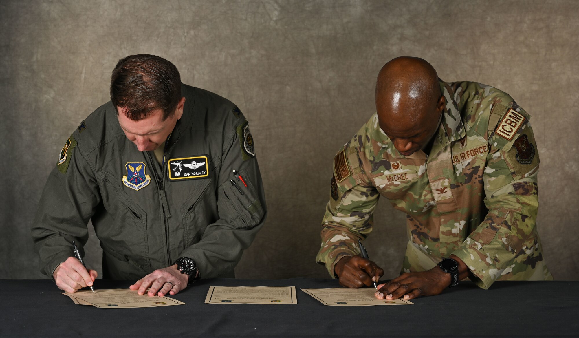 The signed proclamation for the month of April sits on a table at Minot Air Force Base, North Dakota, March 25, 2024. National Child Abuse Prevention Month, Alcohol Awareness Month, and Sexual Assault Awareness and Prevention Month were designated by base leadership as initiatives that are to be amplified during the month of April to promote their commitment of ensuring year-round safety, security, and support for all military service members, their family members, and the entire community. (U.S. Air Force photo by Airman 1st Class Trust Tate)