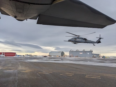 Alaska Air National Guard parachutes into Kotlik to medevac critically ill patient