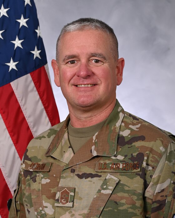 Command Chief Master Sergeant, 380th Air Expeditionary Wing, Al Dhafra Air Base, United Arab Emirates James S. Cutshaw
