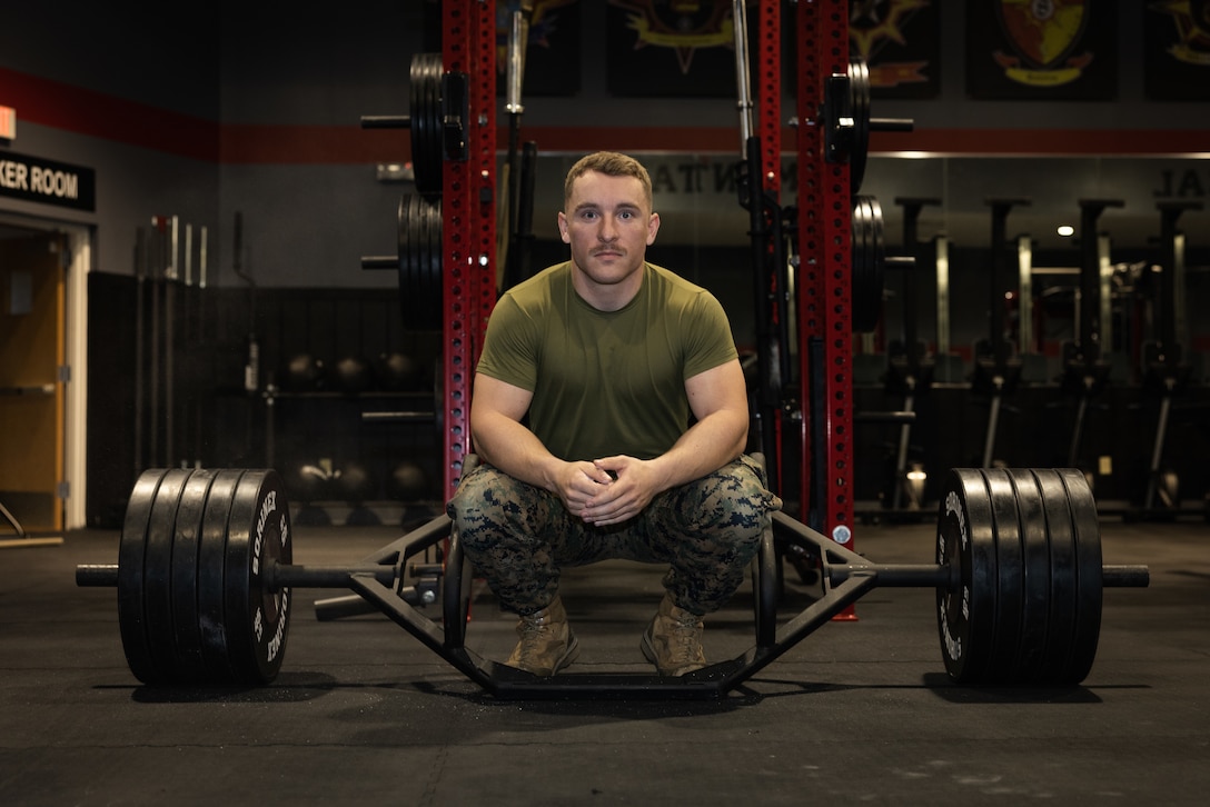 U.S. Marine Corps Cpl. Luke Stevens, a member of the 2nd Marine Logistics Group Human Performance Center, and a native of Millington, Tennessee, poses for a portrait on Camp Lejeune, North Carolina, March 27, 2024. Each week, 2nd MLG recognizes one outstanding Marine or Sailor that goes above and beyond in their duties and embodies the qualities of an outstanding service member. Stevens’ outstanding accomplishments resulted in his selection to the Commanding General’s Human Performance Center initiative, where he manages unit scheduling, all logistical requirements, and daily facilities management. His accomplishments in this role include, briefing the HPC capabilities to executive staff and officers, and supporting daily activities that resulted in the training of more than two thousand 2nd MLG Marines and Sailors. When asked what his goals were while being a member of the HPC, Stevens said, “I want to set the example to my fellow Marines and Sailors on how total fitness can better your lives inside and outside of the Corps.” (U.S. Marine Corps photo by Cpl. Mary Kohlmann)