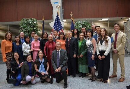 WASHINGTON, DC (March 28, 2024) - Ms. Giao Phan, Executive Director, Naval Sea Systems Command (NAVSEA) and family at her retirement ceremony.