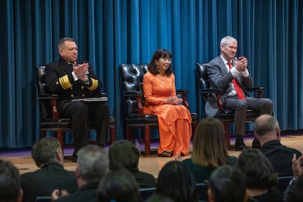 WASHINGTON, DC (March 28, 2024) - Retirement Cewremony in honor of Ms. Giao Phan, Executive Director, Naval Sea Systems Command (NAVSEA) was hosted by Vice Admiral James Downey, Commander, NAVSEA and held in the Humphreys auditorium at the Washington Navy Yard. Mr. Jay Stefany, Principal Civiliann Secretary of the Navy for Research, Development and Acquisition was the Master of Ceremonies; and Vice Admiral (RET) Tom Moore, 44th Commander of NAVSEA, was the guest speaker. Ms. Phan retires after 42 civilian years serving the Department of Navy and the U.S. Coast Guard.