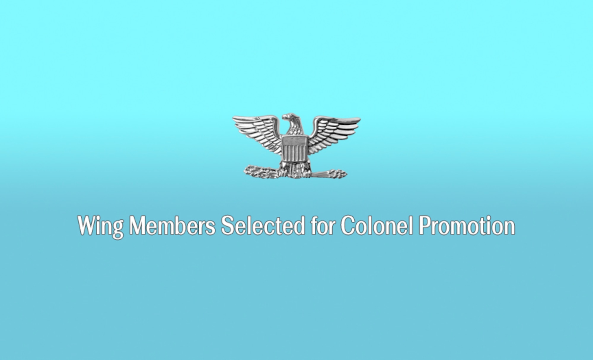 Wing members selected for colonel promotion