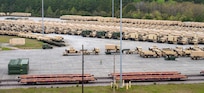 A photo of prepositioned, U.S. Army equipment.